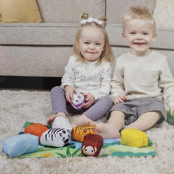 Hapinest Plush Zoo Toys Baby Kids Play  Mat 9 Animals Baby - Picture 5 of 5